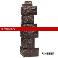 Угол наружный FineBer (Файнбер) Камень дикий (Коричневый) /1 шт/
