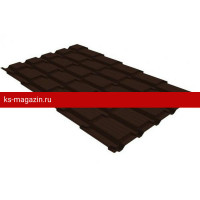 Металлочерепица Grand Line (Гранд Лайн) квадро 0,5 Satin RAL 8017 /1 кв.м./