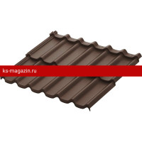Модульная металлочерепица AquaSystem Стокгольм XXL 1185х875 мм Pural BT Matt 0,5мм RAL8017