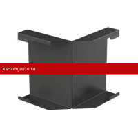 Galeco (Галеко) STAL2 125/80 Угол внутренний к лицевой планке Черный RAL 9005 (RR33) /1 шт/