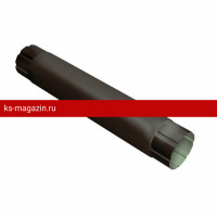 Труба круглая соединительная Optima Matt 90мм 1м RAL 8017