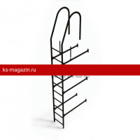 Комплект лестница фасадная Borge (верхняя секция) 2,7 м, окрашенный (RAL 9004)