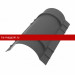 Конёк полукруглый R90мм 1970мм PE Rooftop Matt 0,5 мм Zn180 RAL7024