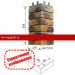 Угловой элемент в плоскости Большой сколотый камень 300х100х200х30 мм, цвет 44
