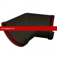 Угол желоба 135 универсальный Grand Line (Гранд Лайн) ПВХ Standart 120/87 (Коричневый) /1 шт/