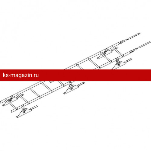 Лестница кровельная ROOFsystems PRESTIGE ZN600 3м Композит RAL 7024