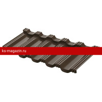 Модульная металлочерепица AquaSystem Гётеборг XXL 1205х465 мм PE Glance Zn275 0,5мм RR32
