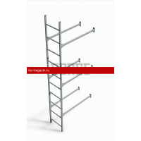 Комплект лестница фасадная Borge (нижняя секция), 2,7м, серый графит (RAL 7024)