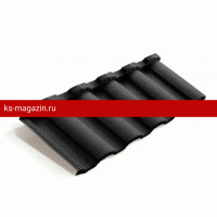 Композитная черепица Metrotile (Метротайл) MetroRoman (Черный) /лист/