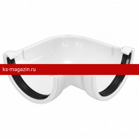 Угол желоба 90 Grand Line (Гранд Лайн) ПВХ Rohrfit 120/80 (Белый) /1 шт/