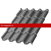 Металлочерепица МеталлПрофиль Монтерроса-S (PURETAN-20-RR23-0.5) /1 кв.м./