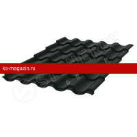 Металлочерепица Garda Stynergy (Стинержи) (CORUNDUM50 Matt-9005-0.5) /1 кв.м./