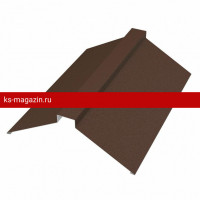 Конёк плоский 116х30х116х2000 мм Crown BT Matt 0,5мм RAL8017