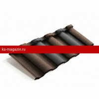 Композитная черепица Metrotile (Метротайл) MetroRoman (Кофейно-Серый) /лист/