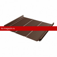 Фальцевая кровля Grand Line (Гранд Лайн) Кликфальц Pro Line 0,5 PurPro Matt 275 с пленкой на замках (RAL 8017) 1 кв.м.