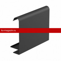 Galeco (Галеко) STAL2 125/80 Планка лицевая 2м Черный RAL 9005 (RR33) /1 шт/