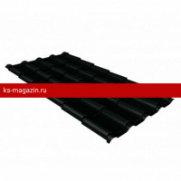 Металлочерепица камея 0,5 Satin Matt TX RAL 9005 черный