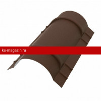 Конёк полукруглый R90мм 1970мм PE Rooftop Matt 0,5 мм Zn180 RAL8017