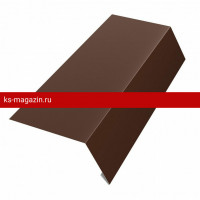 Карнизная планка 100х60х2000мм PE Rooftop Glance 0,5мм Zn180 RAL8017
