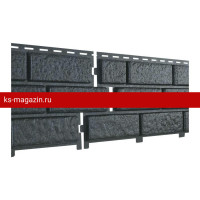 Панель фасадная UPLAST (Ю-Пласт) STONE-HOUSE Кирпич (Графит) (с дв. замк) / панель/