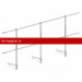Перила к мостику кровельному ROOFsystems PRESTIGE H-1200 3м RAL 3005