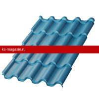 Металлочерепица МеталлПрофиль Монтерроса-S (PURETAN-20-RR35-0.5) /1 кв.м./