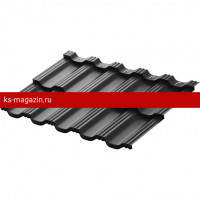 Модульная металлочерепица AquaSystem Гётеборг 1205х765 мм PE Rooftop Matt Zn180 0,5мм RAL9005