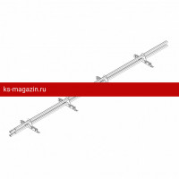 Снегозадержатель ROOFsystems PROMO ZN 40*20(овал), 3м NEXT 3 опоры Т-обр RAL 9005