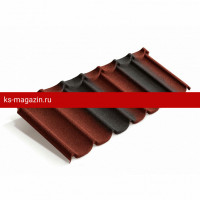 Композитная черепица Metrotile (Метротайл) MetroMistral (Красно-Черный) /лист/