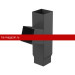 Galeco (Галеко) STAL2 125/80 Тройник 72гр. Черный RAL 9005 (RR33) /1 шт/