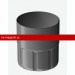 Docke STAL PREMIUM MATT 125/90 мм Муфта соединительная Графит RAL7024