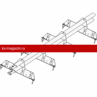Снегозадержатель ROOFsystems PROMO ZN 40*20(овал), 3м NEXT 3 опоры Т-обр RAL 7004