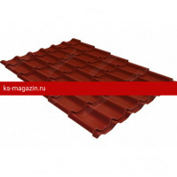 Металлочерепица Grand Line (Гранд Лайн) классик 0,5 GreenCoat Pural RAL 3009 /1 кв.м./
