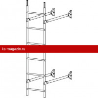 Лестница стеновая ROOFsystems ELITE ZN400 1,8м Универ RAL 7024