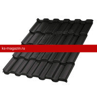 Металлочерепица МеталлПрофиль Монтекристо-S (VALORI-20-DarkGrey-0.5) /1 кв.м./