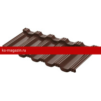 Модульная металлочерепица AquaSystem Гётеборг XXL 1205х465 мм Pural BT 0,5мм RAL8017