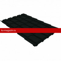 Металлочерепица Верховье квадро профи Grand Line 0,5 Rooftop Matte RAL 9005 черный