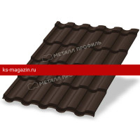 Металлочерепица МеталлПрофиль Монтекристо-M (Colorcoat Prisma-03-8017-0.5) /1 кв.м./