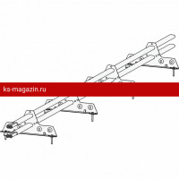Снегозадержатель ROOFsystems ELITE 40*20 (овал), 3м NEXT 3 опоры Т-обр. RAL 7024