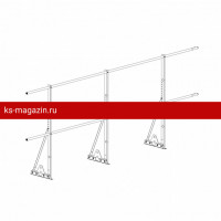 Ограждение ROOFsystems ECONOM d-25 (круг) H-1200/3,0м NEXT фальц ТУ (Т-обр. Опора) RAL3005