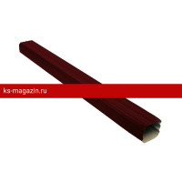 Труба прямоугольная 1м PE Grand Line (Гранд Лайн) Vortex 127/102 (RAL 3005) /1 шт/