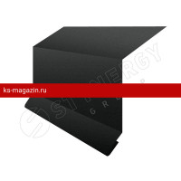 Планка примыкания в штробу 15х33х20х2000 Stynergy (Стинержи) (CORUNDUM50Matt-9005-0.5) /1 шт/