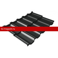 Металлочерепица Grand Line (Гранд Лайн) квинта Uno c 3D резом 0,5 GreenСoat Pural Matt RR 33 /1 кв.м./