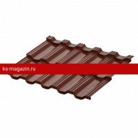 Модульная металлочерепица AquaSystem Гётеборг 1205х765 мм PE Rooftop Glance Zn180 0,5мм RAL8017