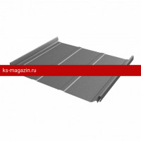 Фальцевая кровля Grand Line (Гранд Лайн) Кликфальц Pro Line 0,5 GreenCoat Pural BT, matt RR 22 серый (RAL 7042 транспортный серый a)