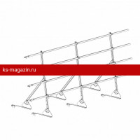 Ограждение ROOFsystems PRESTIGE ZN H-1200/3,0м 4 трубы Натур RAL3005