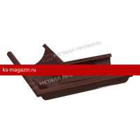 Металл Профиль Grand System lite Угол желоба наружный (RAL 8017) D125х90 /1 шт/