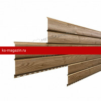 Софит МеталлПрофиль Lбрус-15х240 (ECOSTEEL_T-01-Кедр-0.5) /1 шт/