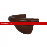 Заглушка желоба полукруглая Aquasystem (Аквасистем) PU MATT 150/100 (RAL 8017) /1 шт/