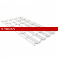 Металлочерепица Grand Line (Гранд Лайн) камея 0,5 Satin RAL 9003 /1 кв.м./